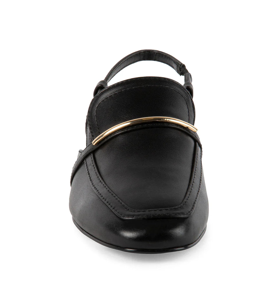 Calibri Black Leather Slingback